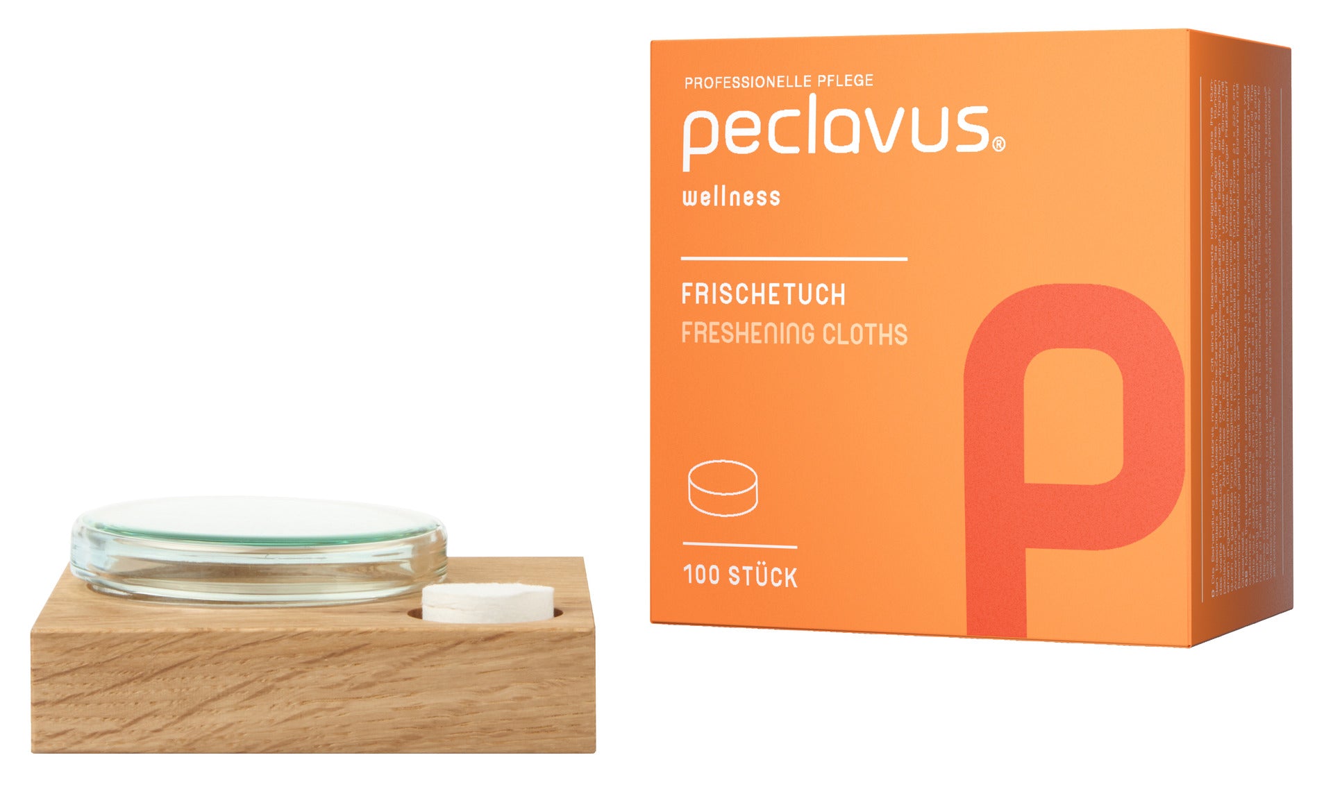 Pack - Serviette fraîche + Socle en bois - Peclavus