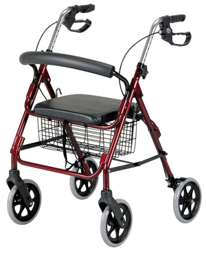 Rollator 4 Roues HOMECRAFT - Rouge - Performance Health