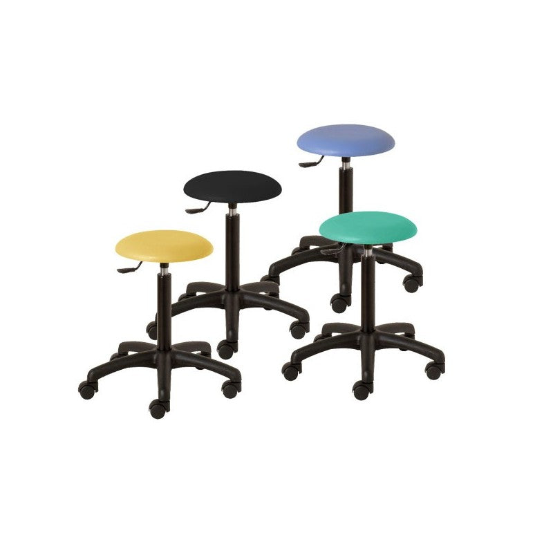 Tabouret ergonomique PRISCA - Pied ABS noir - Equipé de 5 roulettes