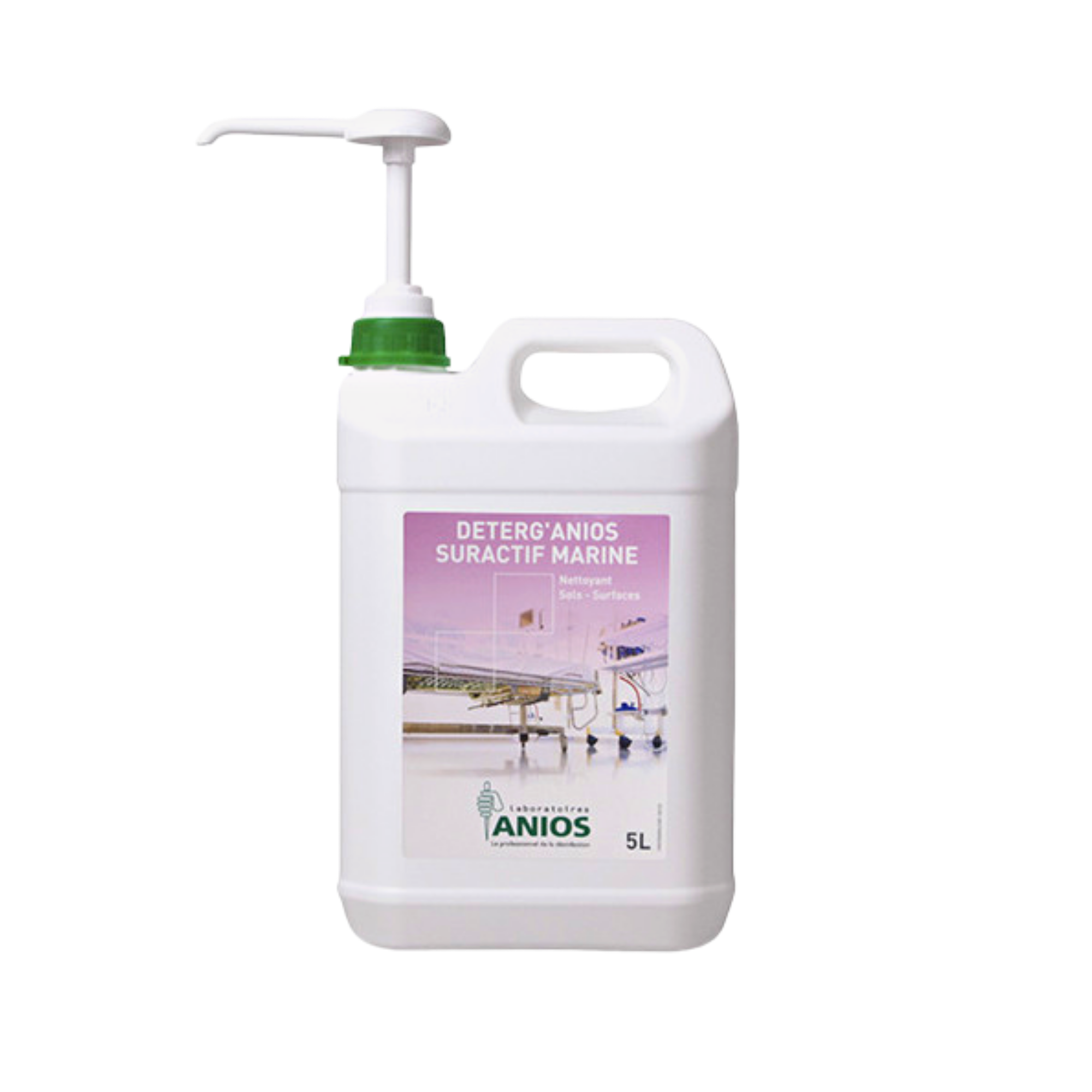 Deterg'anios suractif Marine - Sols et Surfaces - Effet mouillant, dispersant et solubilisant - 5 L - Anios