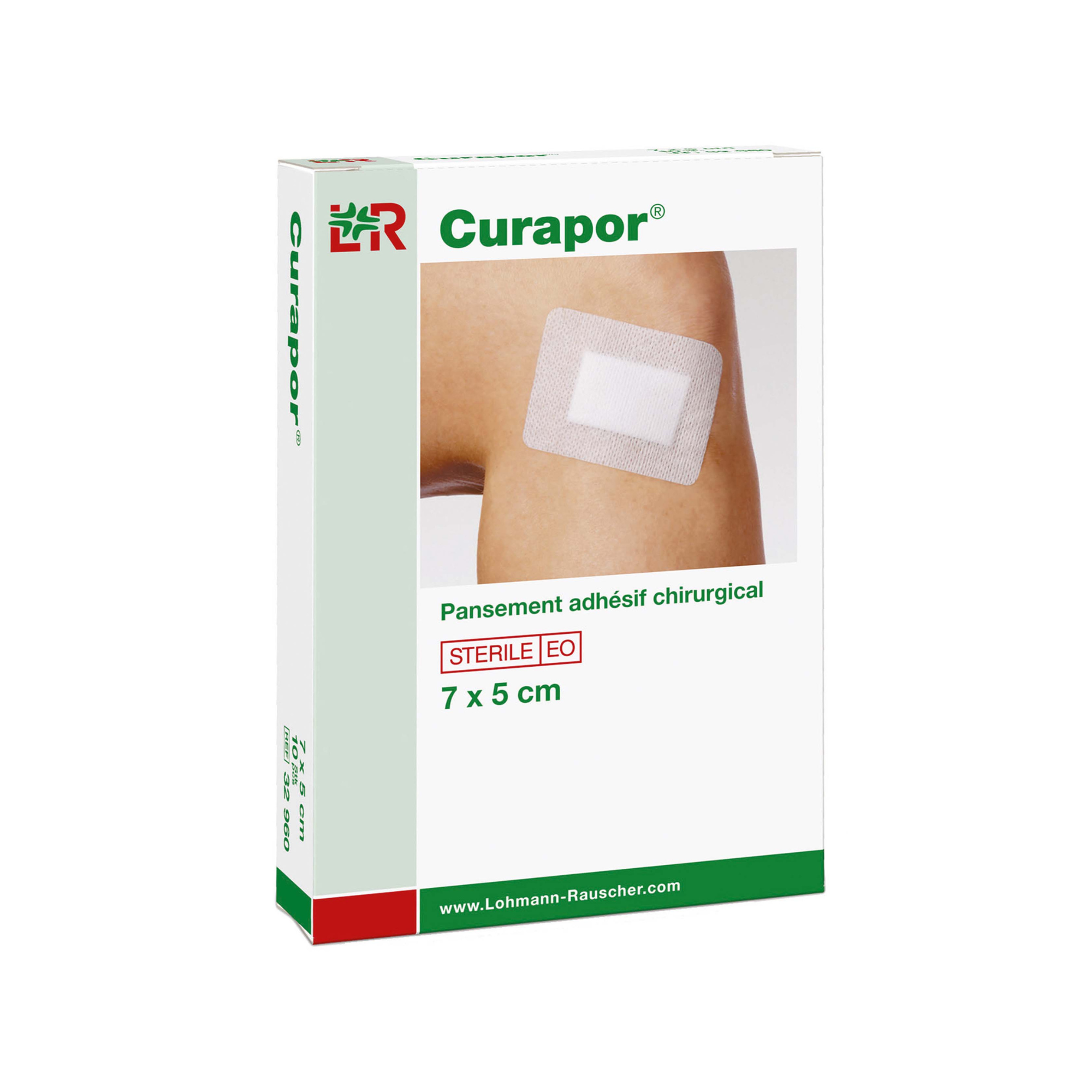 Pansement curapor stérile post opératoire blanc non tissé - 4 dimensions - Lohman Rauscher