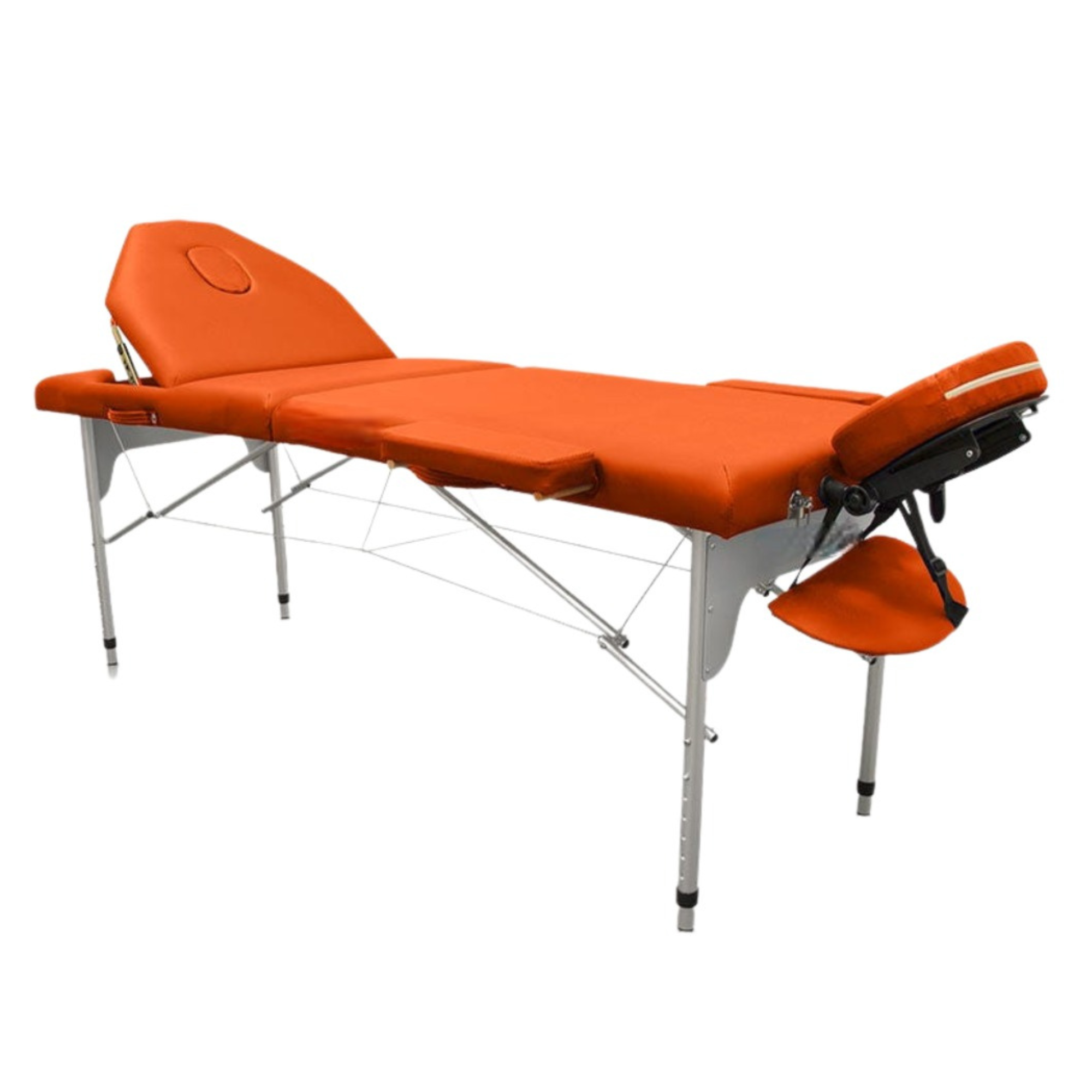 Table de massage pliante en aluminium 186 x 66 cm avec dossier inclinable - 7 coloris