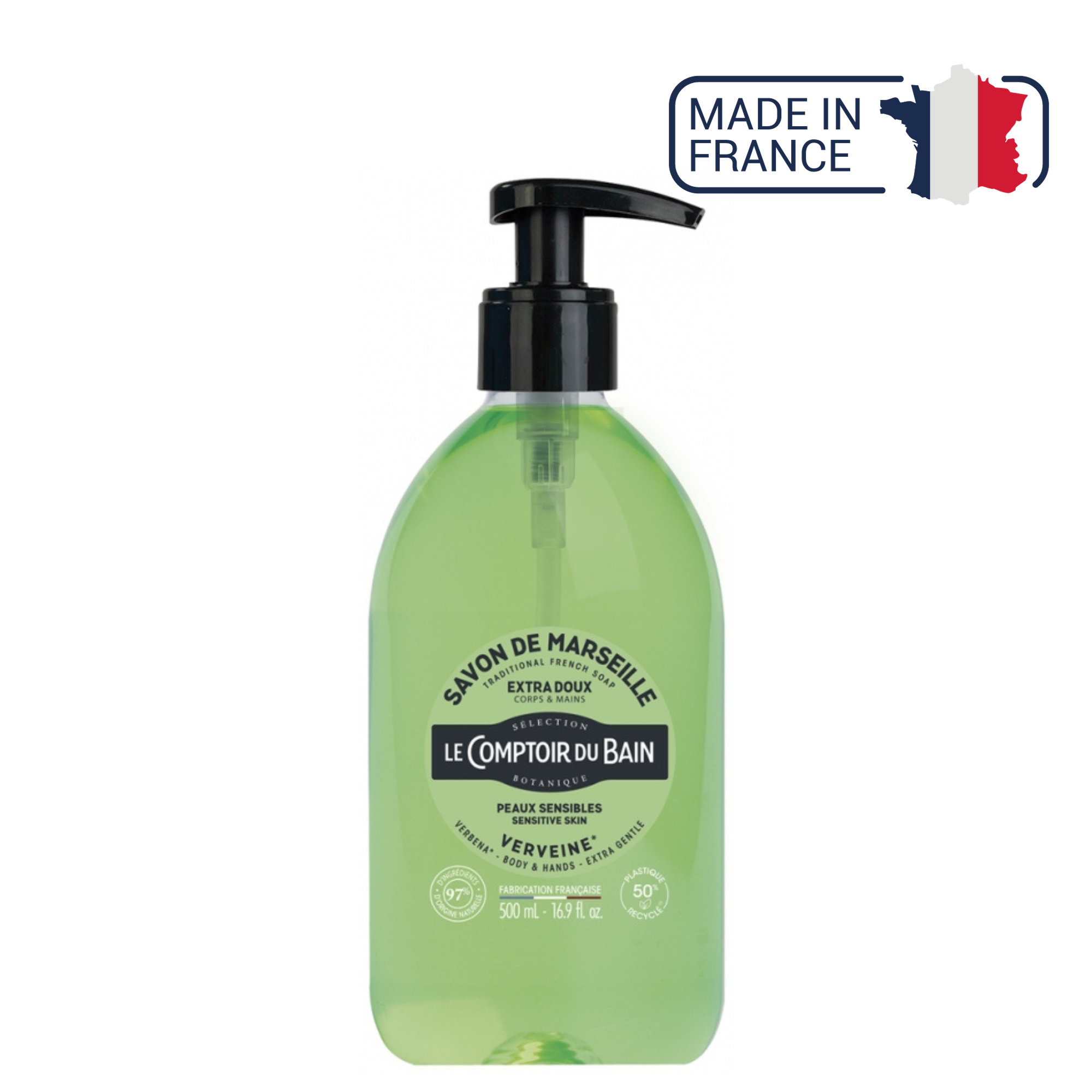 Savon de Marseille liquide Verveine - 500ml - Le Comptoir du Bain