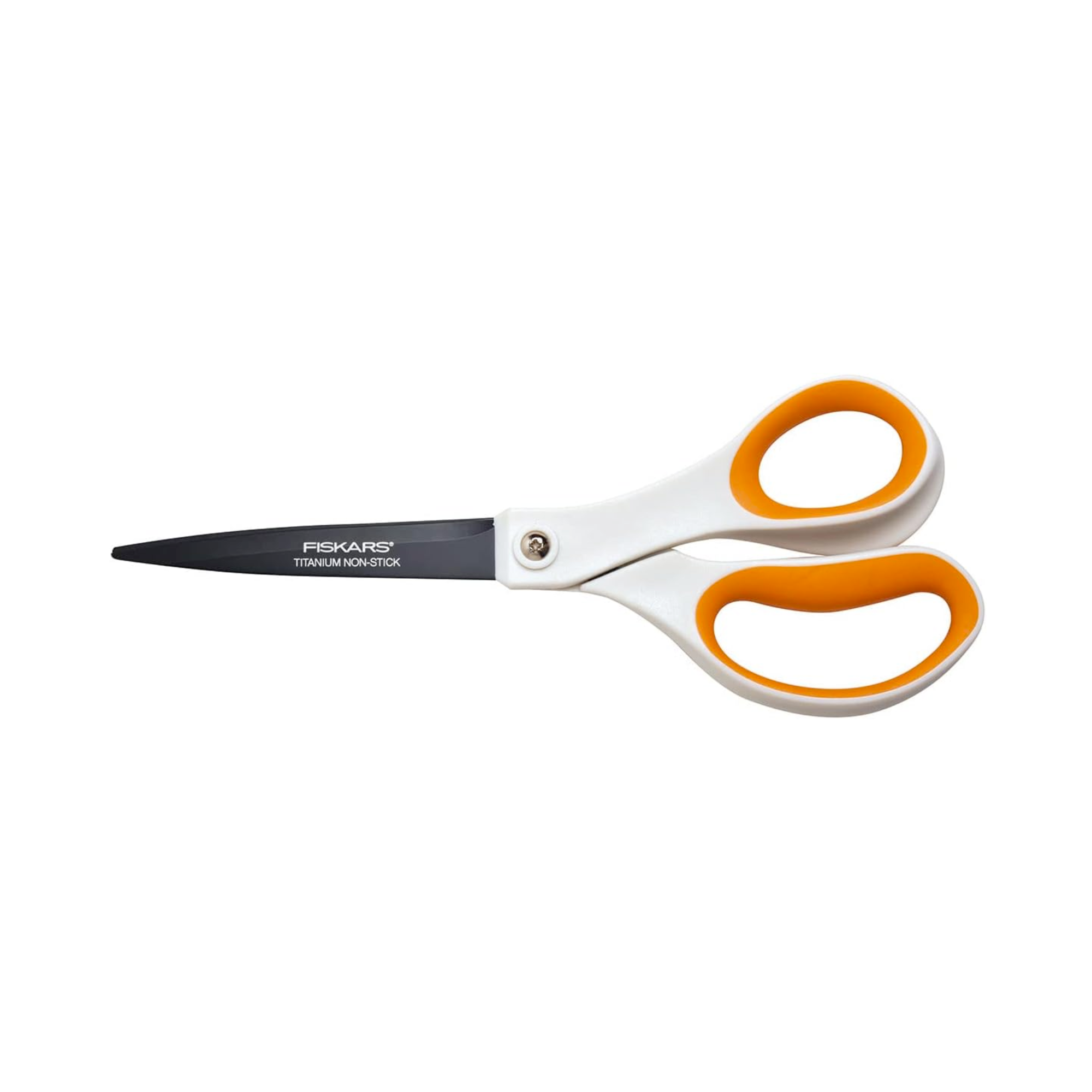 Ciseaux métal anti-adhésifs - Blanc / Orange - 21 cm - Fiskars