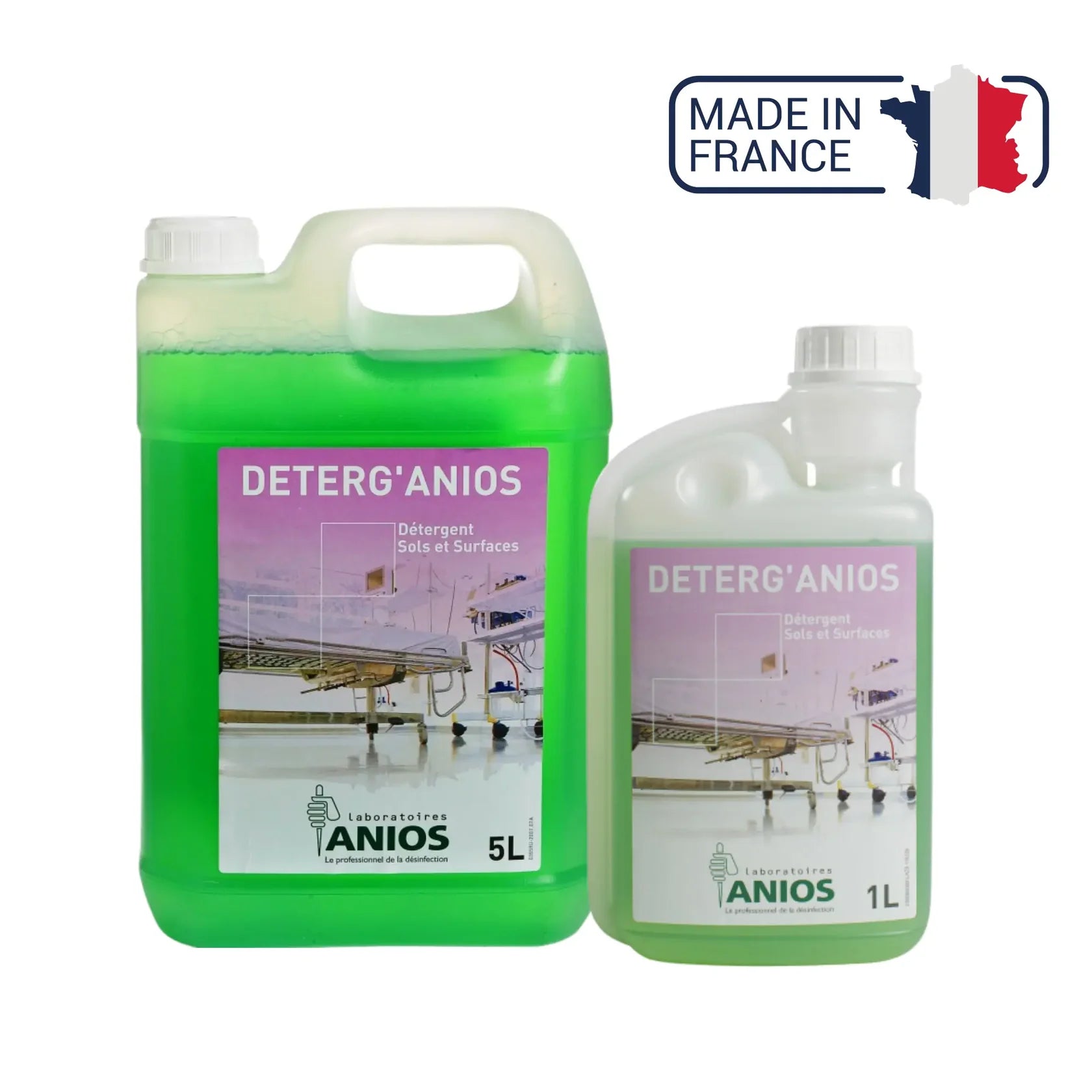 Deterg'anios - Sols et Surfaces - Effet mouillant, dispersant et solubilisant - 1L ou 5L - Anios